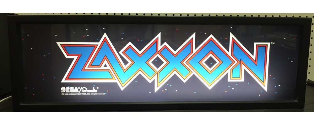 Zaxxon Arcade Marquee - Lightbox - Sega / Gremlin